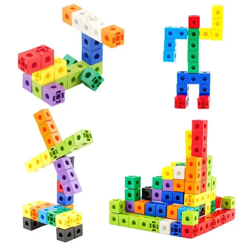 Math Manipulative Set - Набор из 100 соединяющихся кубиков: математические