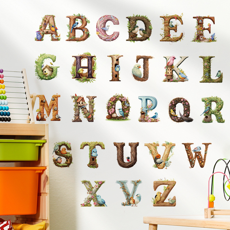 Abc Kids Early Education - Милый виниловый алфавит, настенные наклейки с
