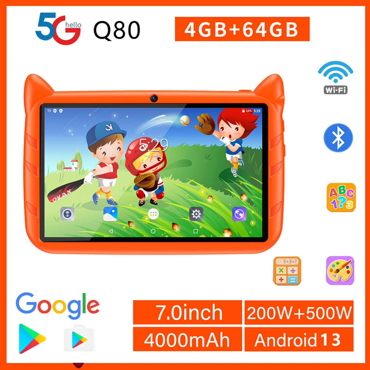 Kids Education Tablet - Новый 5G Wi-Fi детский планшет 7-дюймовый