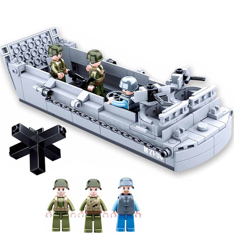Kids Education World - Sluban WW2 США Военная посадка Хиггинс