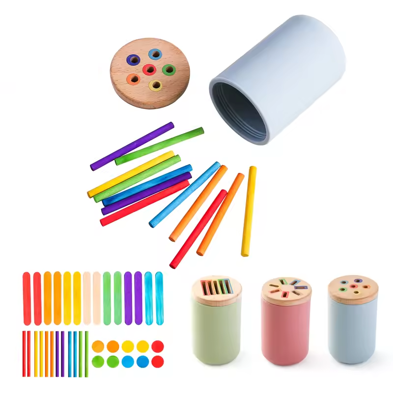 Kids Educational Box - Деревянные игрушки Монтессори, сортировка цветов, мелкая