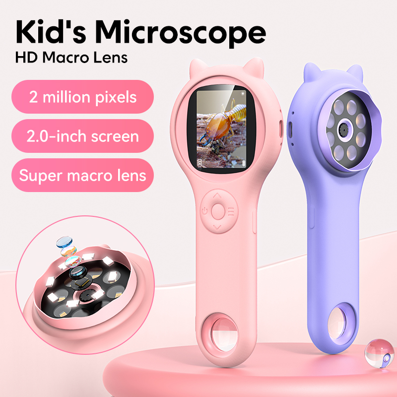 Kids Education World - Мини-детский оптический микроскоп с функцией фото