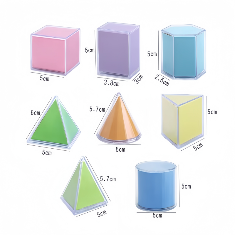 Набор из 8 прозрачных 3D-геоме – обзор и цена Math Manipulative Set