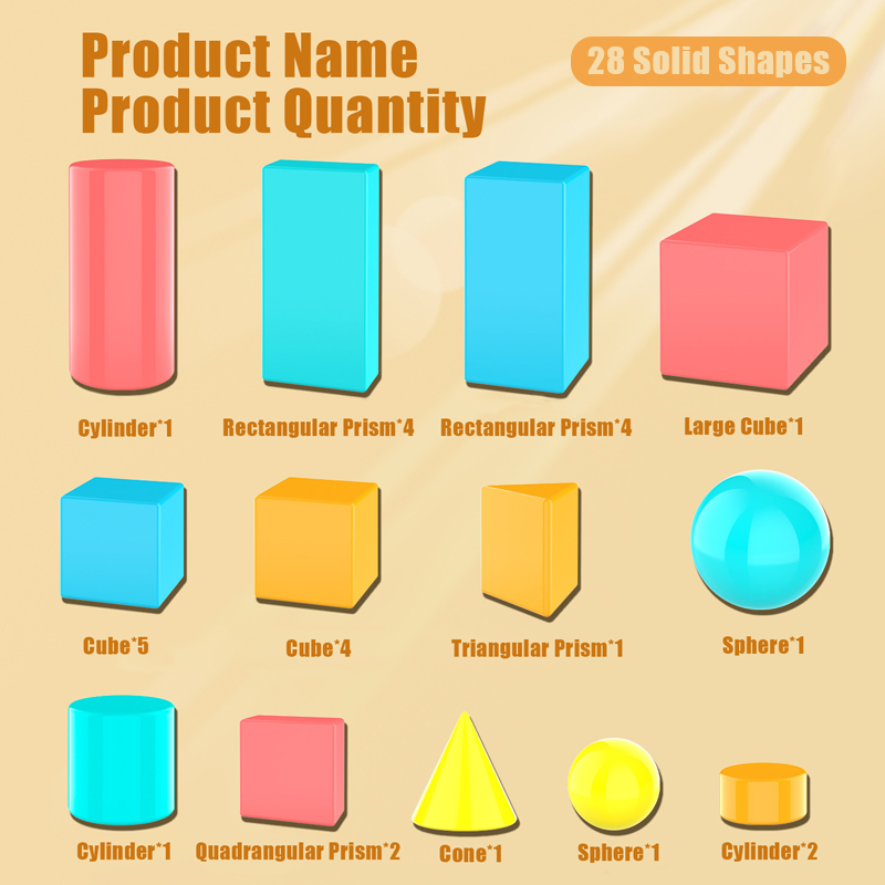28/36 шт. 3D-фигуры, геометрич – обзор и цена Math Manipulative Set