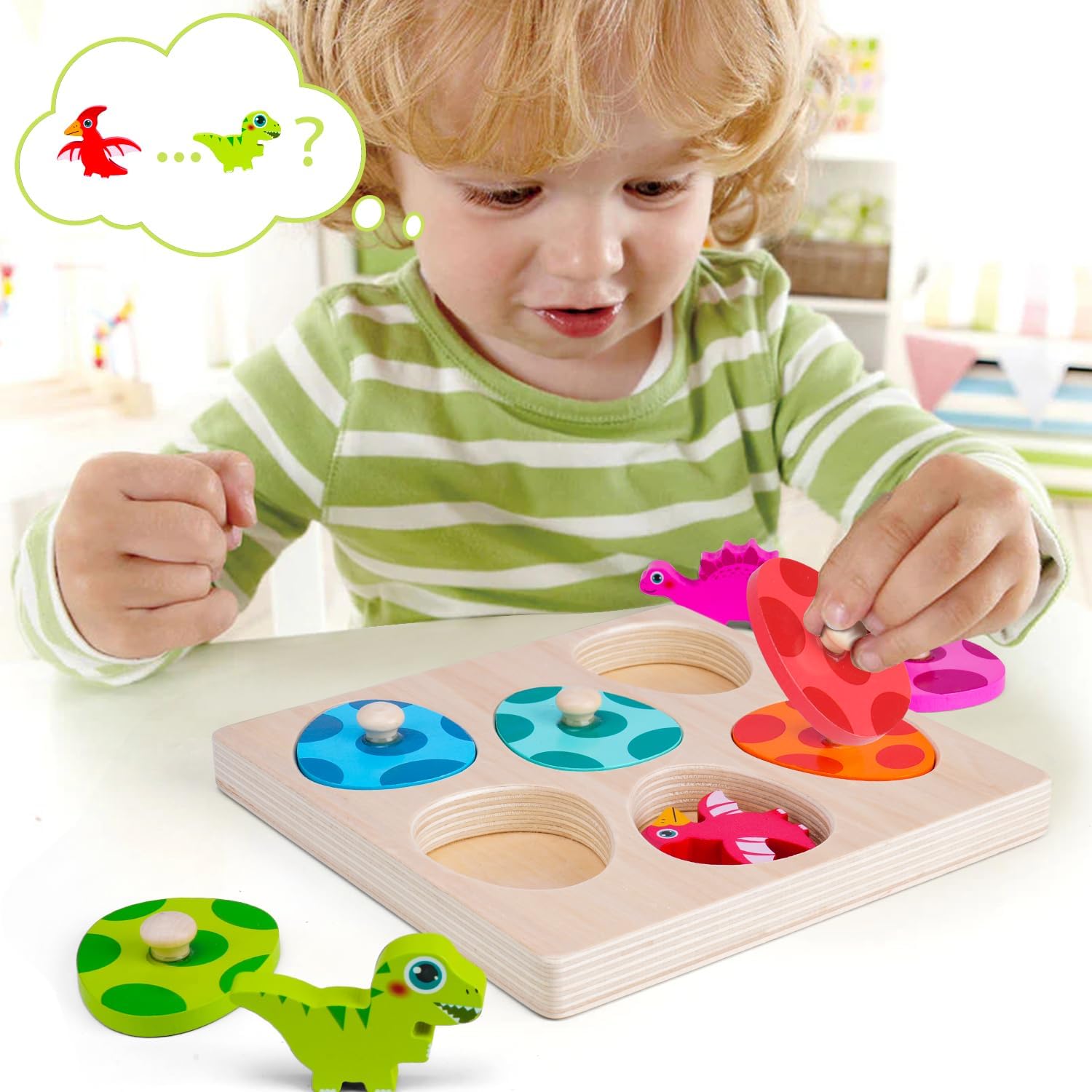 Деревянные головоломки с диноз – обзор и цена Kids Educational Box